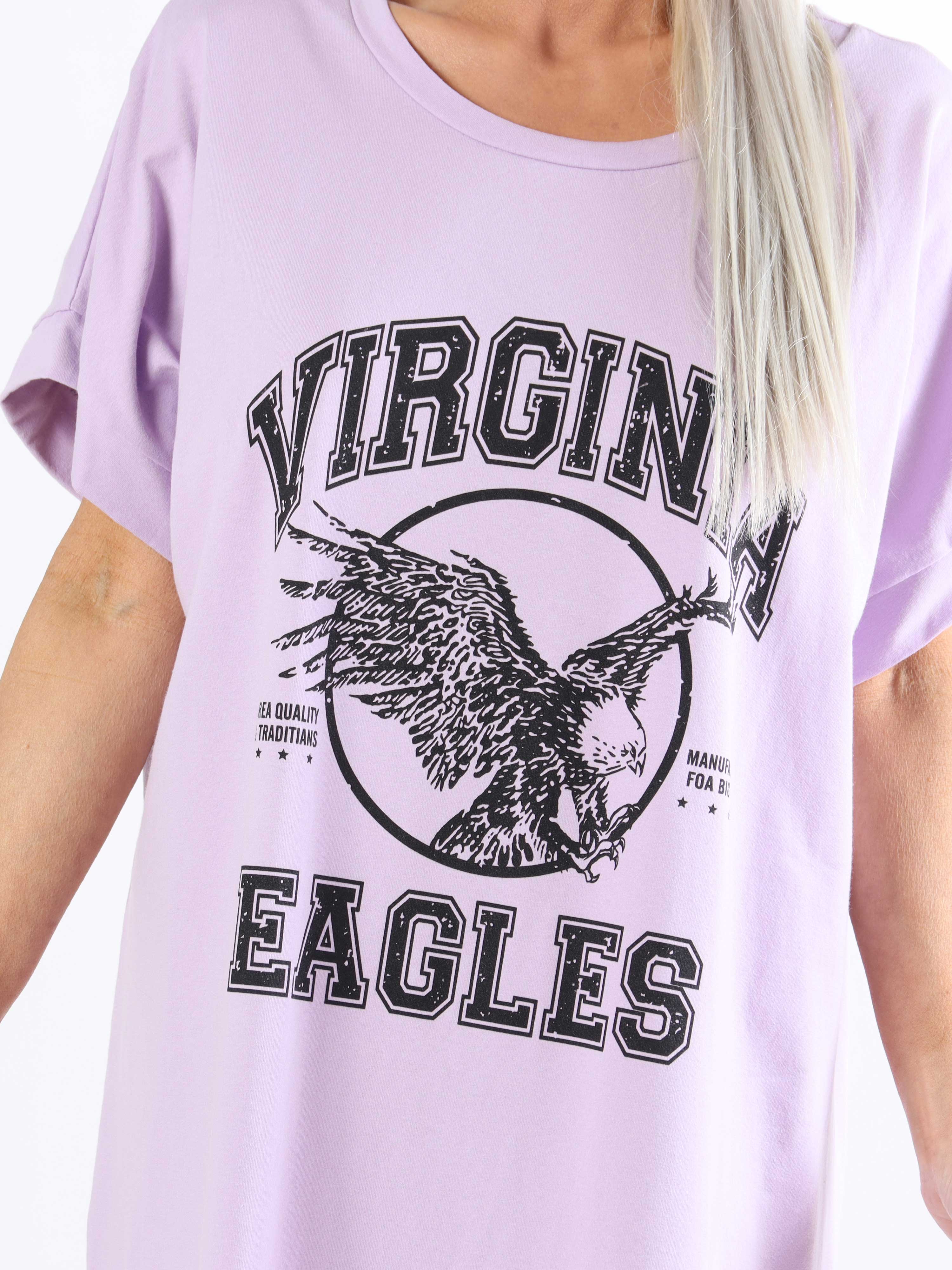 Pernille - Plus size t-shirtkjole i bomuld med tryk